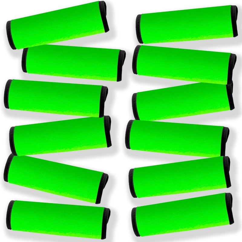 Gowraps Luggage Handle Wrap 12 Pack-Bulk Luggage Handle Wraps For Suitcases Neoprene Handle Wraps/Cover/Grips For Carry on/Bag/Car Travel Accessories For Luggage (Green 4.0) - Image 1